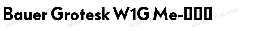 Bauer Grotesk W1G Me字体转换
